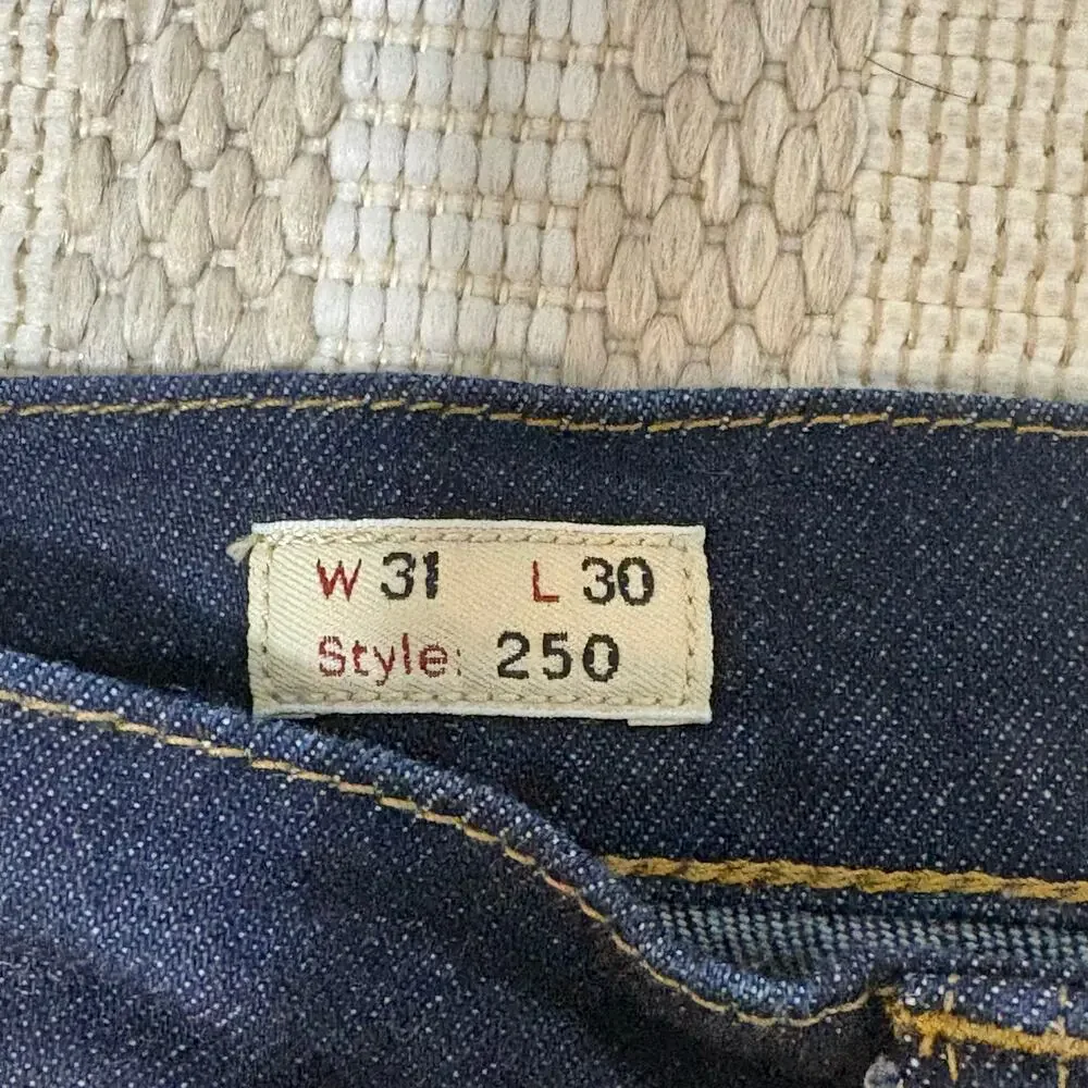 J. Crew Men's 31x30 Dark Blue Denim Jeans Style 250 Western Casual